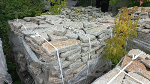 Гранитный плитняк галтованный для парковки купить в Лесном