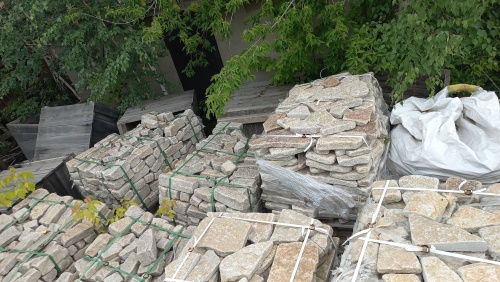 Гранитный плитняк галтованный для парковки купить в Лесном