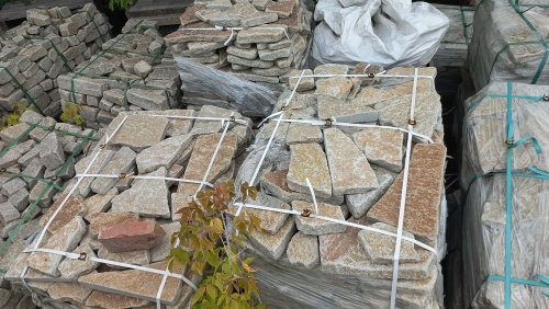 Гранитный плитняк галтованный для парковки купить в Лесном